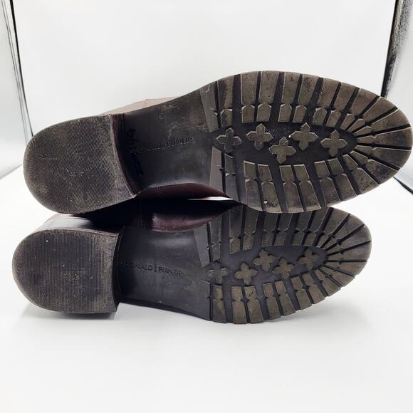 Donald J Pliner Buriel3 Chocolate Brown Leather Tall Riding Boots Women's Size 7 - Picture 9 of 12